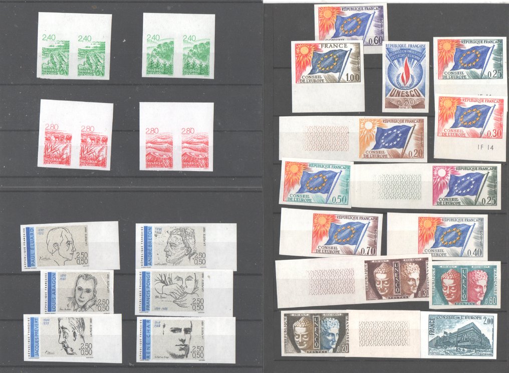 法國  - 无齿邮票的选择 #1.0