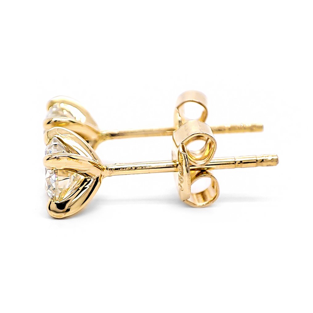 Nincs minimálár - Drop fülbevaló - 14 kt. Sárga arany -  0.97ct. tw. Gyémánt (Természetes) - IGI Certificate #4.3