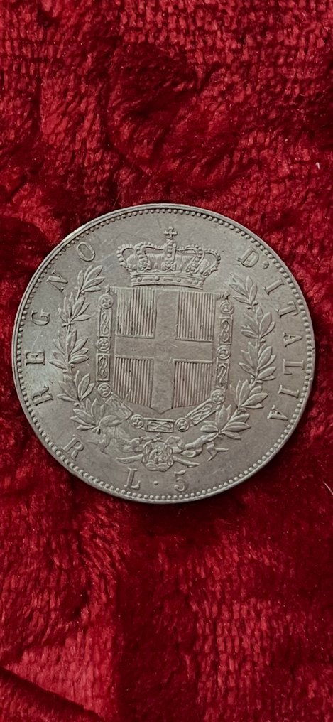 Ιταλία, Βασίλειο Vittorio Emanuele II. 5 Lire 1875 Roma #1.0