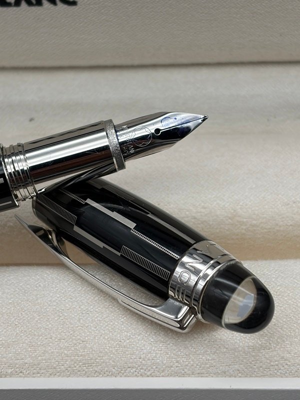 Montblanc - MONTBLANC Starwalker Black Myster Füller Platinum Neu - Fyldepen #2.1