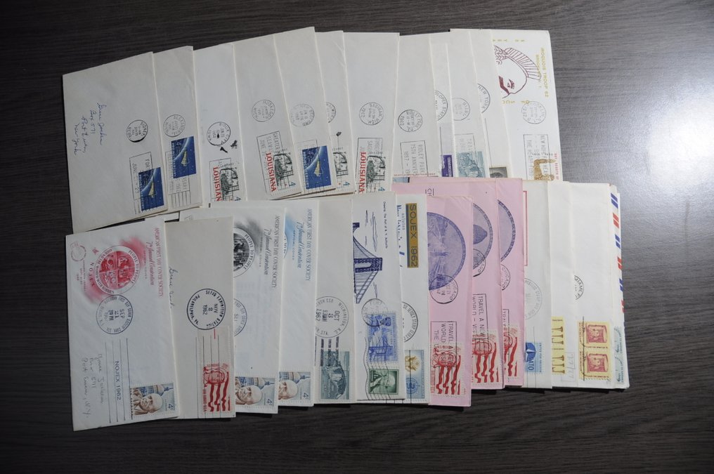 ΗΠΑ - Παρτίδα με 100 φακέλους πρώτης ημέρας (FDC) και ειδικές καλύψεις σε ένα κουτί. #4.3