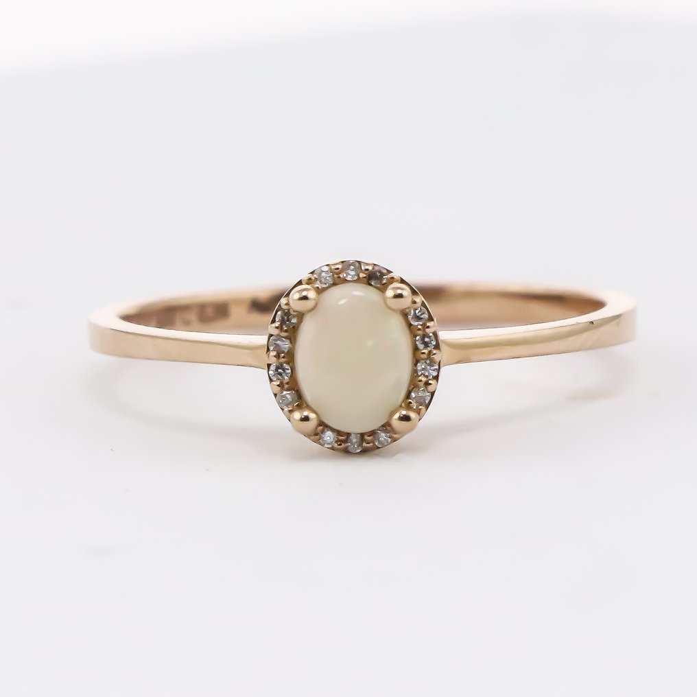Gyűrű - 18 kt. Rózsa arany -  1.82ct. tw. Opál - Gyémánt - GEOVANI OPAL gyűrű #2.1