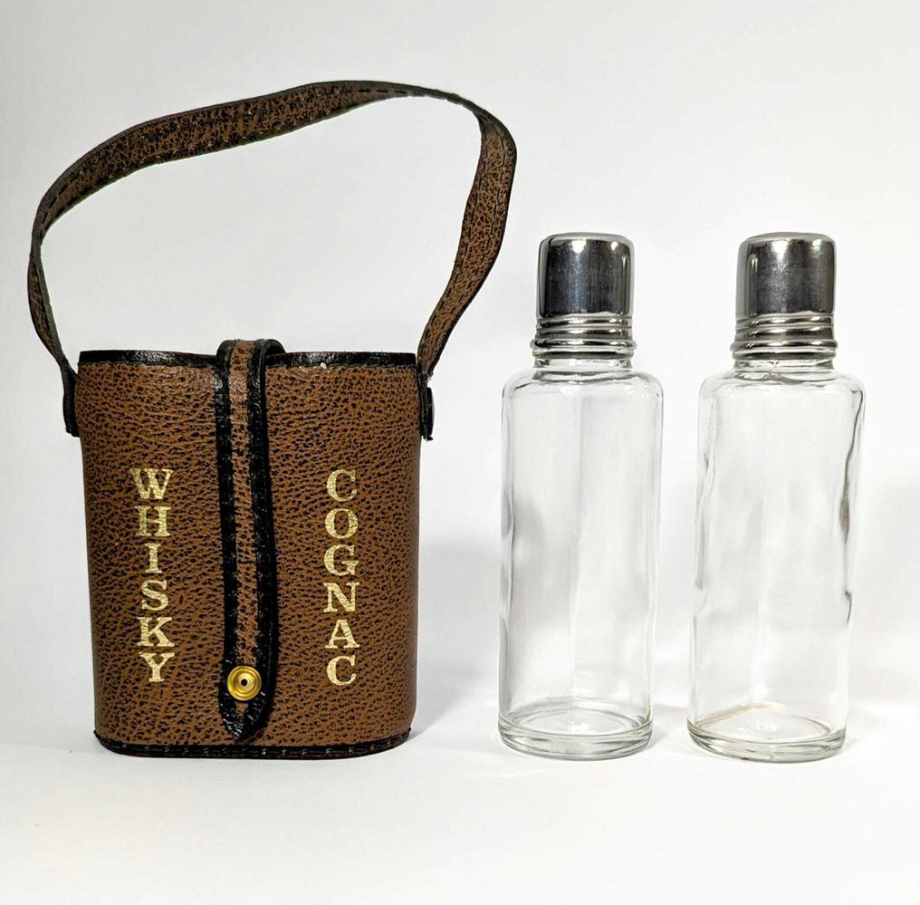 Μπουκάλι (3) - Γυαλί, Χάλυβας, Δέρμα - Μίνι μπουκάλια για ταξίδι #1.0