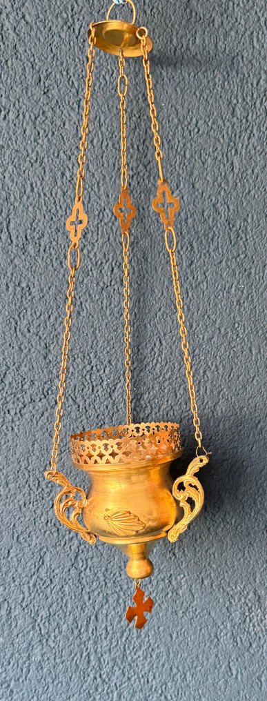 Objets religieux et spirituels - Bronze, Laiton, Verre - 1850-1900 - Godslamp #3.2