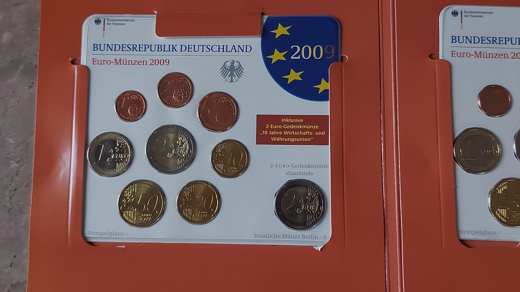 Németország. Year Set (BU) 2009 "A,D,F,G,J" (5 sets) (Nincs minimálár) #2.1
