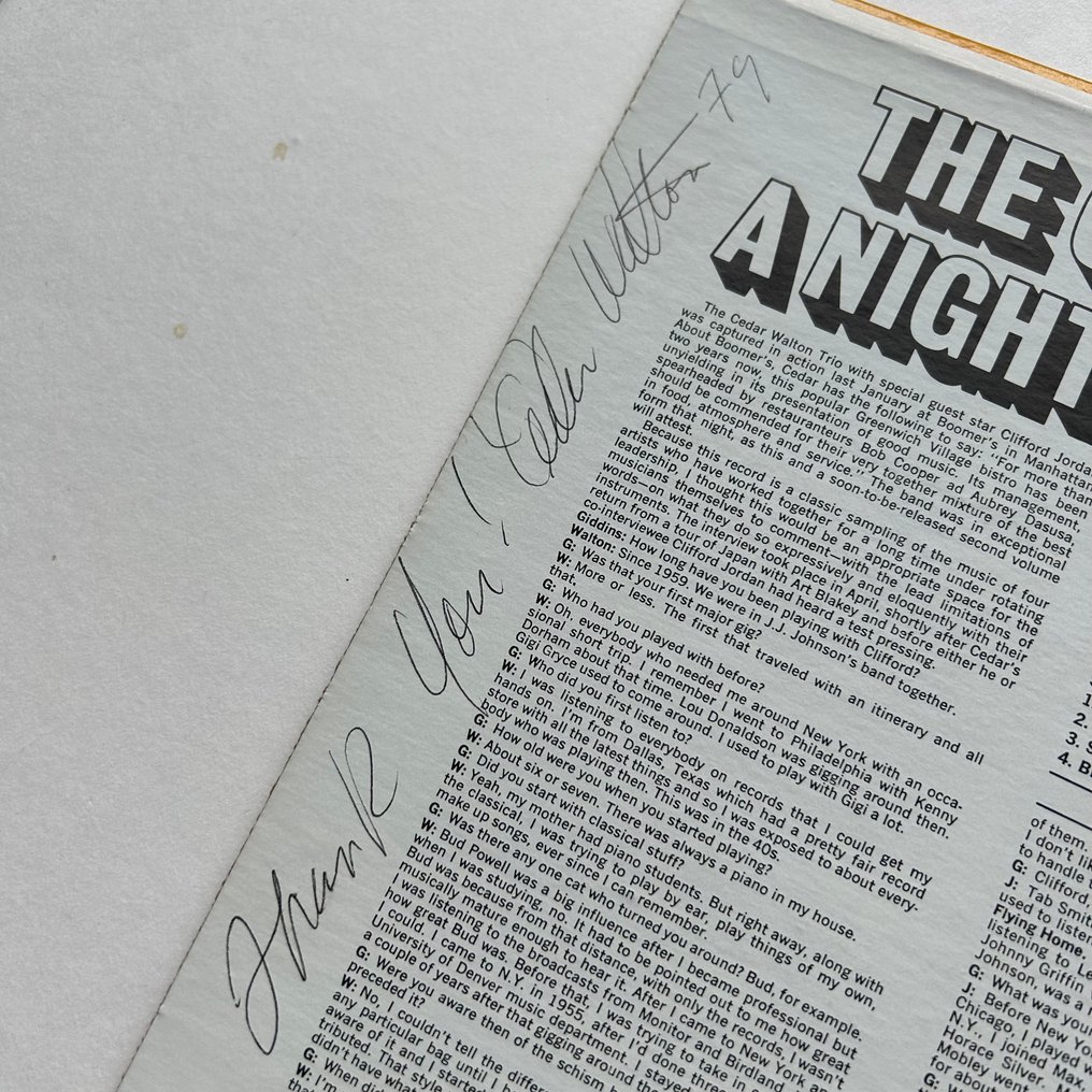 Cedar Walton Trio - A Night At Boomer's, Vol. 1 (SIGNED by Cedar Walton!!) - Single-Schallplatte - Erstpressung - 1973 #2.1