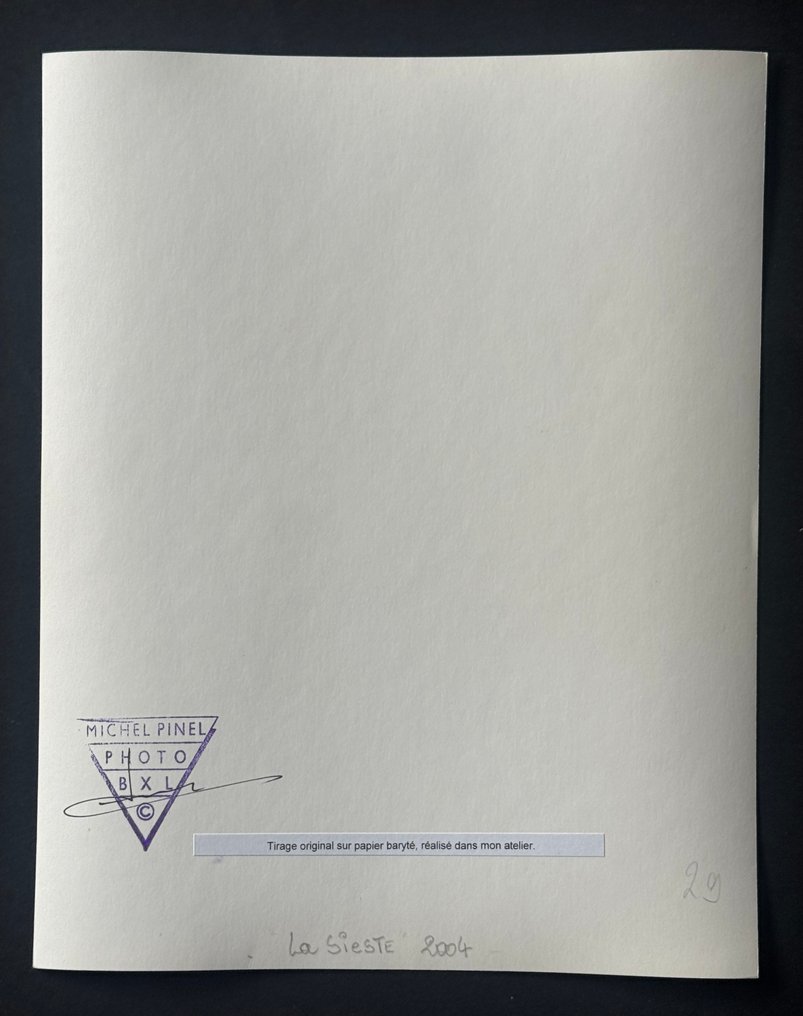 Michel Pinel (1949 - 2022 ) - La Sieste - 2004 - Certificat - No Reserve #4.3