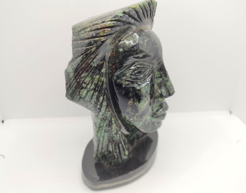 Hochwertiger, gefasster brasilianischer Smaragd. Handgemacht – voller Smaragd! - Höhe: 1114 mm - Breite: 80 mm- 636 g #3.2