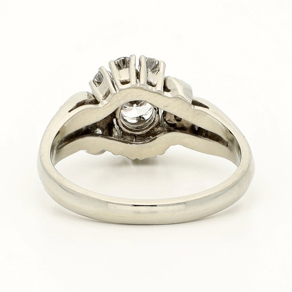 戒指 - 18K包金 白金 - 0.88ct. tw. 钻石 (天然) - 钻石 #3.2