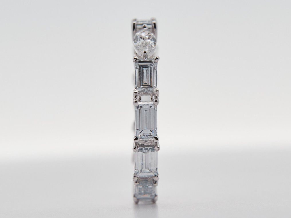 Zonder minimumprijs - Ring - 14 karaat Witgoud -  2.50ct. tw. Diamant (Lab-grown) #1.0