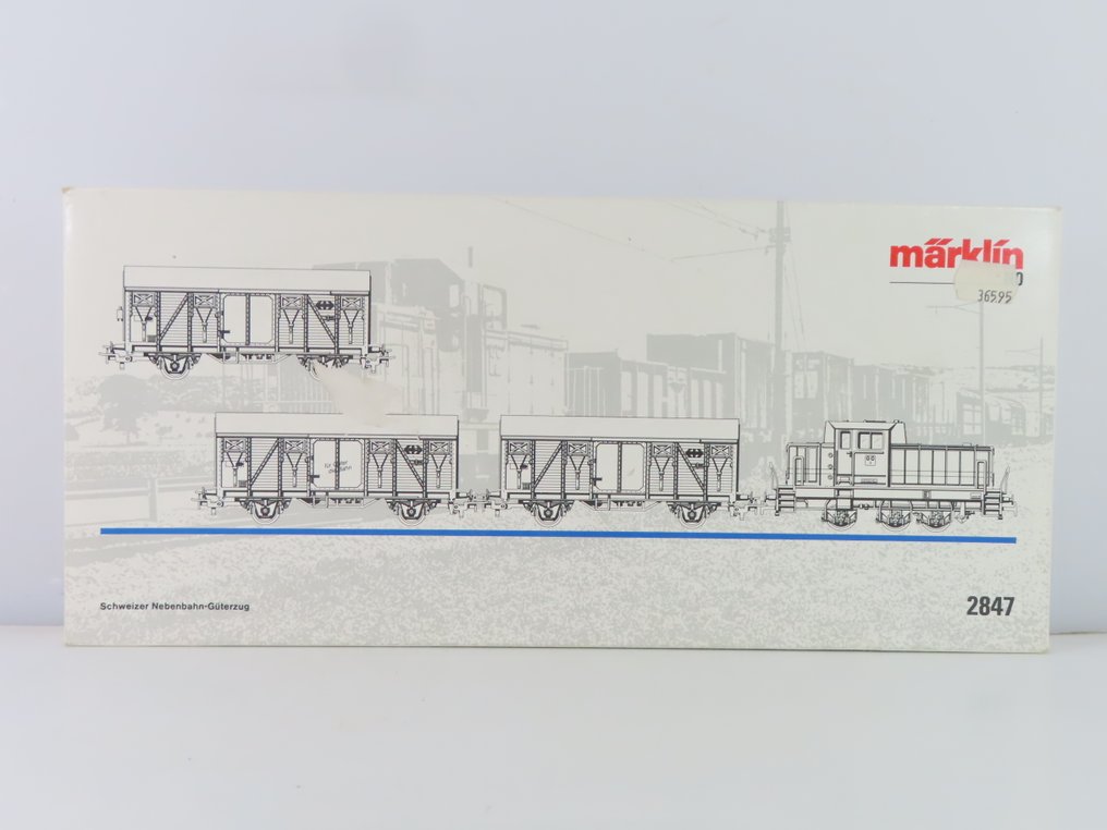 Märklin H0 - 2847 - Set tren (1) - Set de 4 deligii cu locomotivă Henschel Em 3/3 și 3 vagoane închise cu semnal de închidere 1x. - SBB #4.3