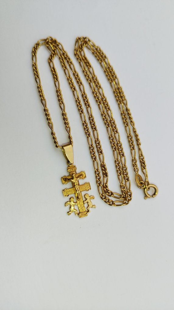 Collana con ciondolo - 18 carati Oro giallo - Fatto a mano #1.0