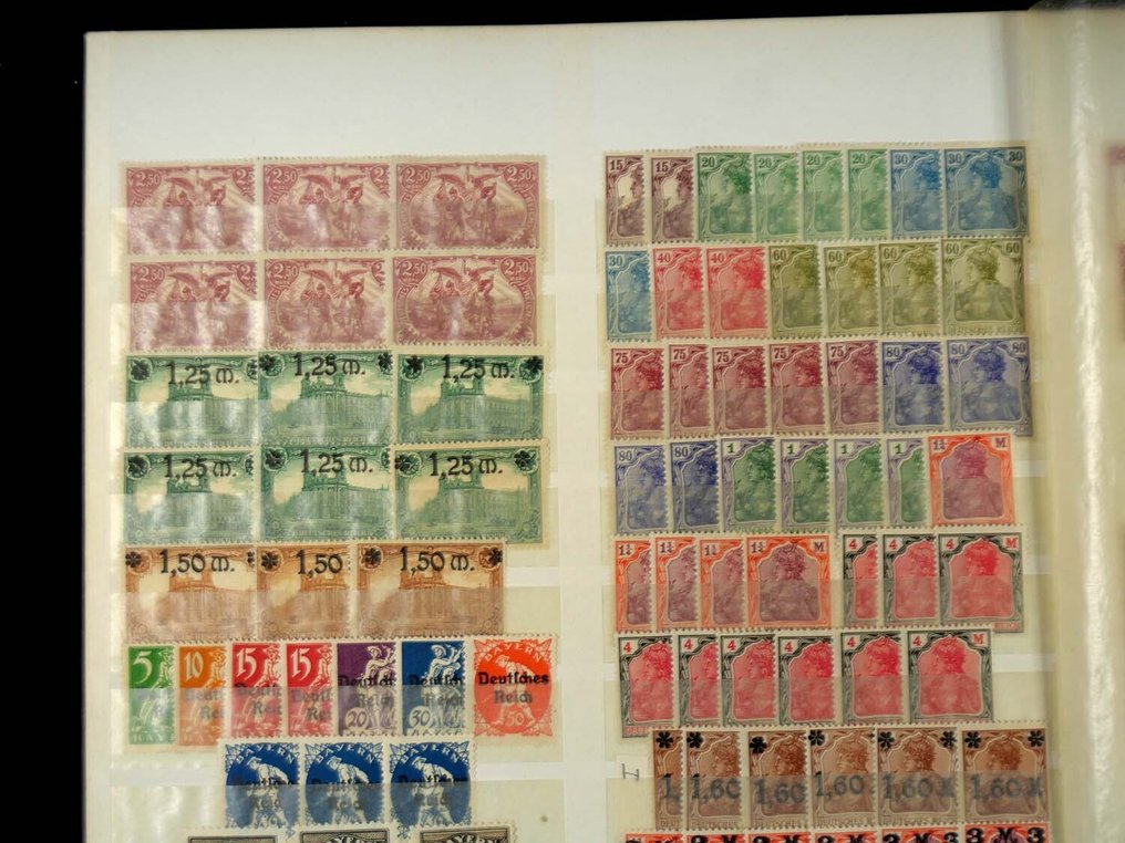 Impero tedesco 1900/1923 - Deutsches Reich ottimo stock postfrisch su pagine a stecche. #2.1