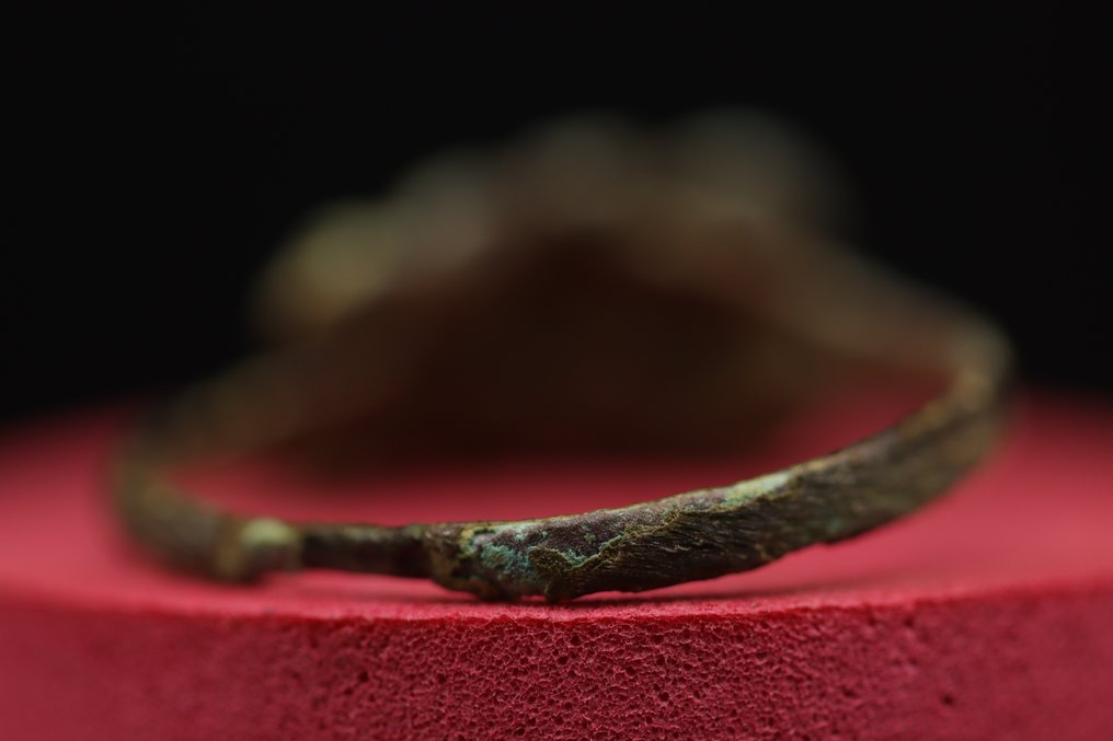 中世纪（哥特式） 青铜红色石头 装饰戒指 - 2.2 cm  (沒有保留價) #2.1