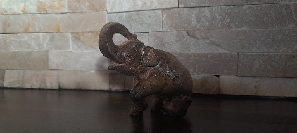 Pierre Chenet (XX-XXI) - Escultura, L'Elephant s'asseyant - 7.5 cm - Bronce #4.3