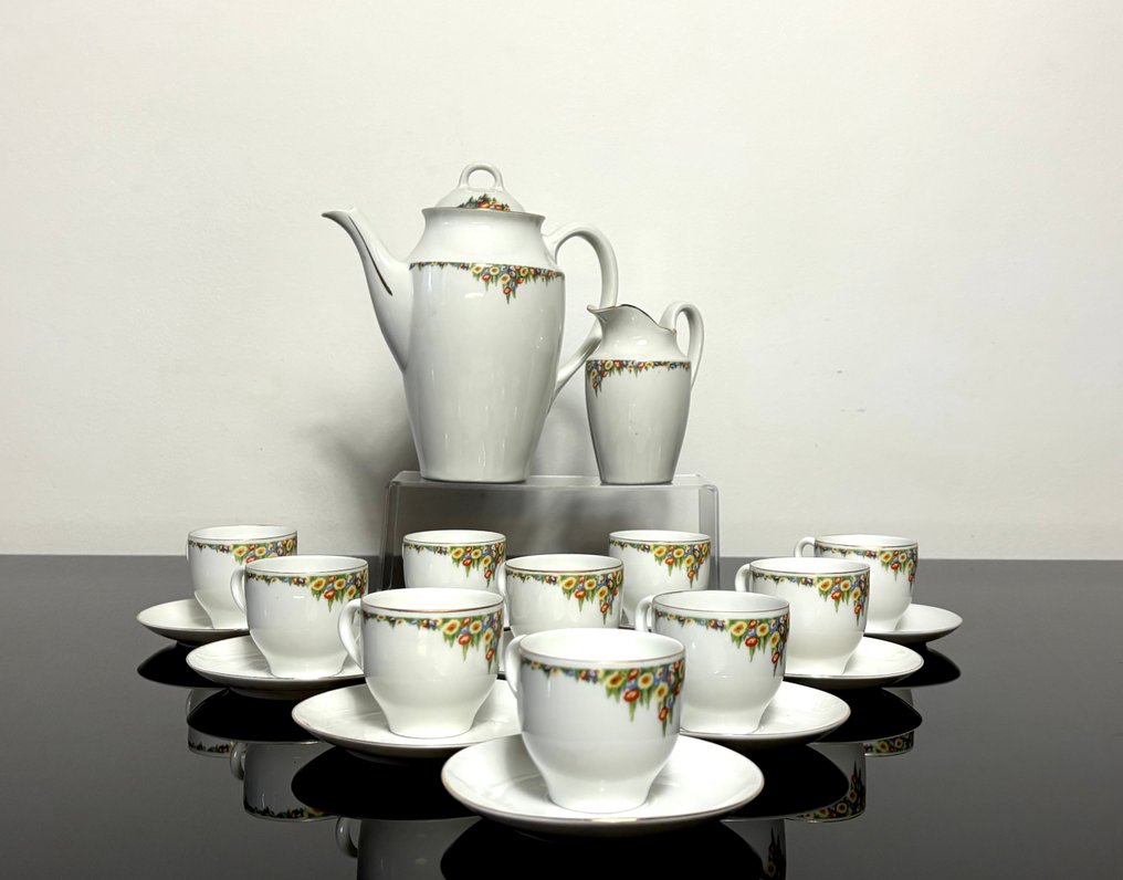 Richard Ginori - Σερβίτσιο καφέ - Πορσελάνη, Χρυσός #1.0