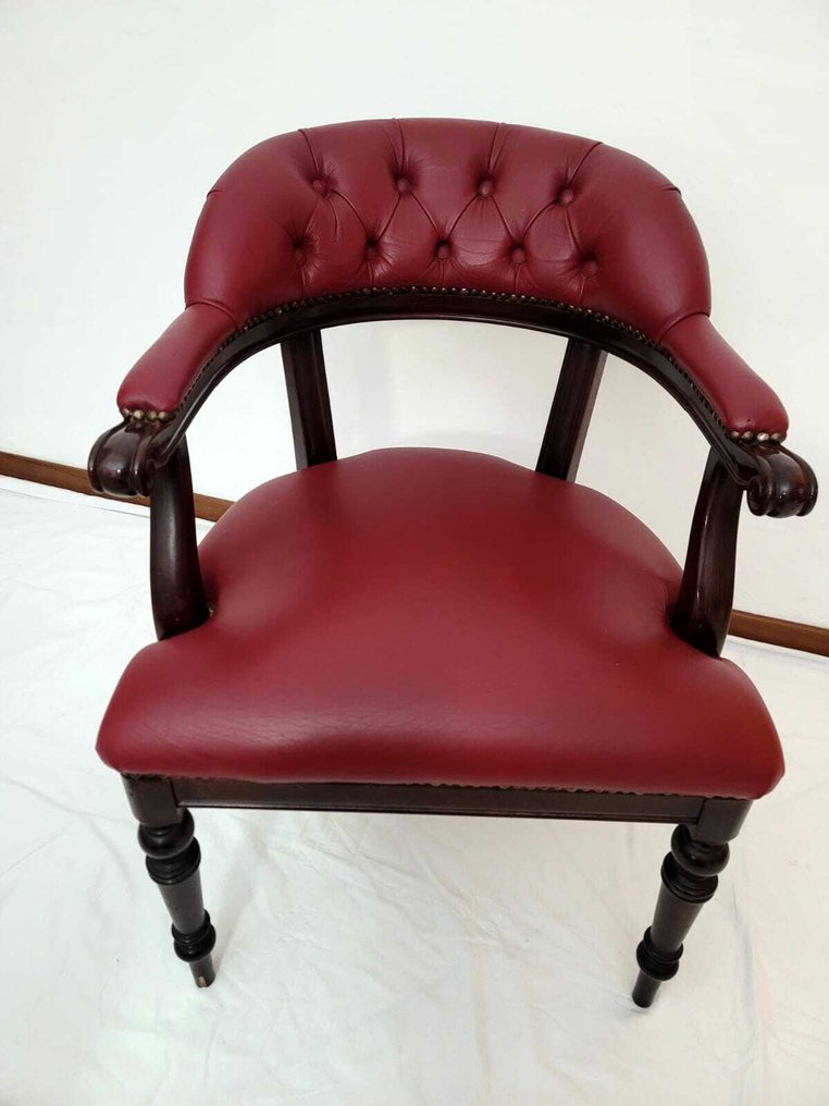 Szék - Fa, Bőr, Vas - Sedia Chesterfield #4.3