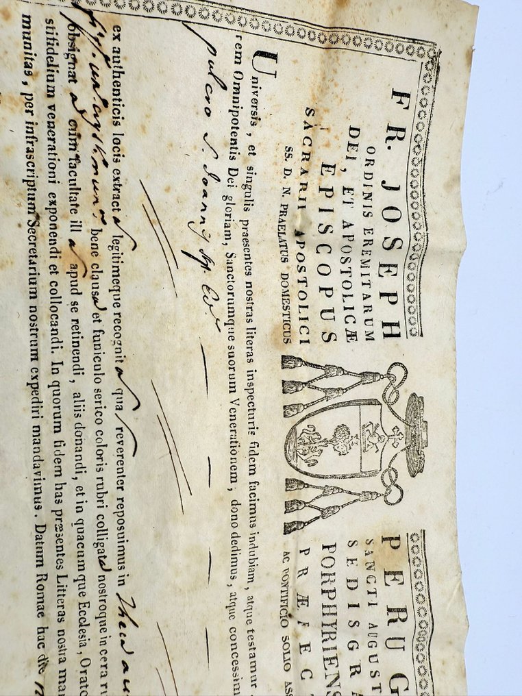 Relic document of Apostle John - Paper - 1800-1850 #3.2