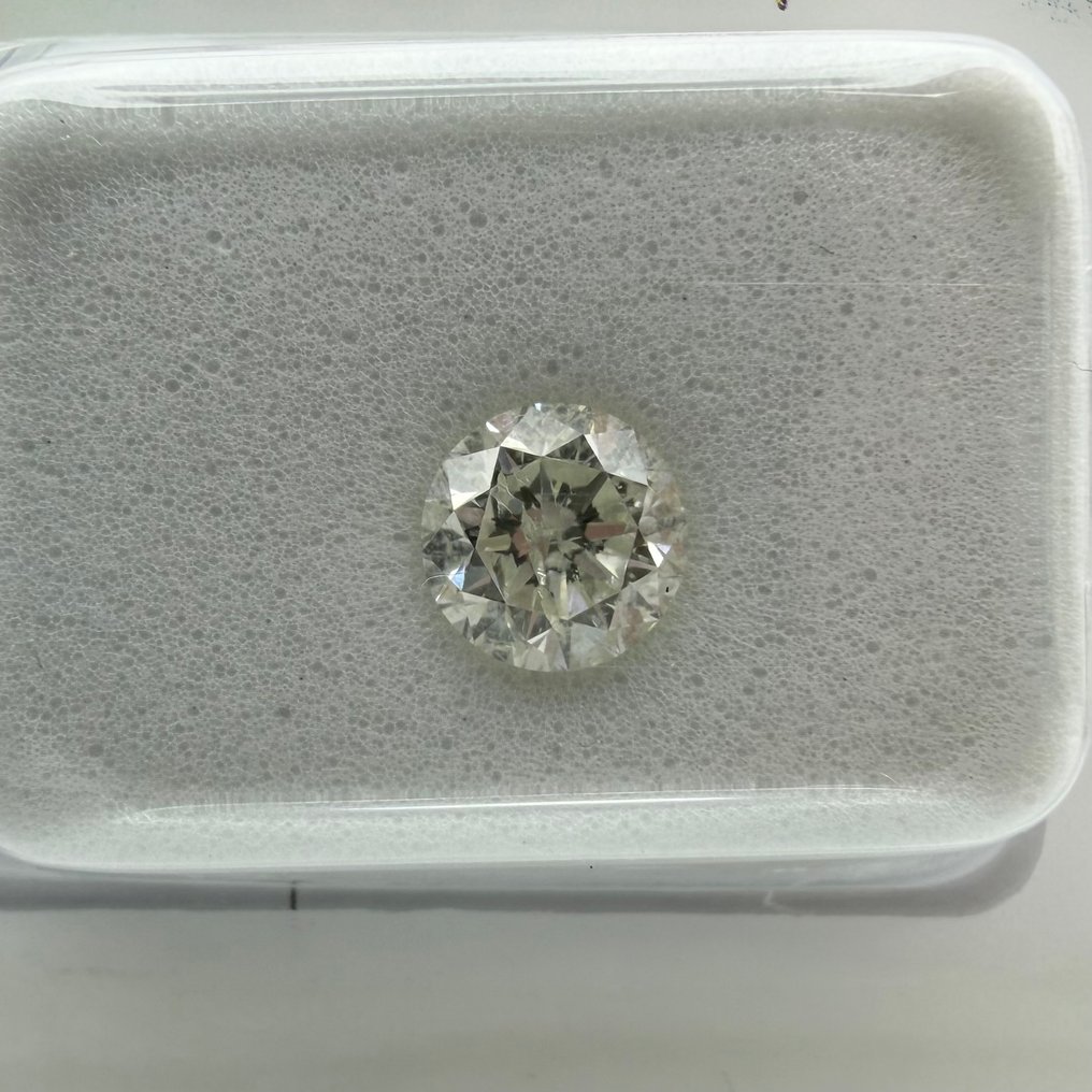 Utan reservationspris - 1 pcs Diamant (Natural) - 0.74 ct - Rund - H - I1 - Gemewizard Gemological Laboratory (GWLab) #1.0
