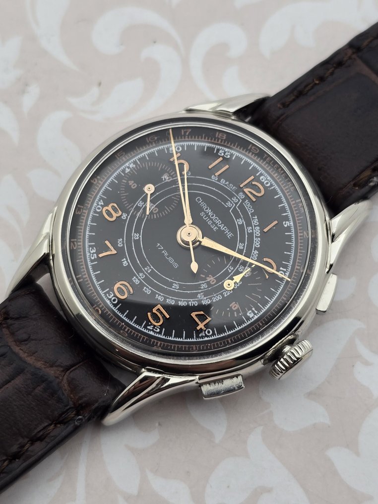 Chronographe Suisse - Cal. Landeron 48 - Senza prezzo di riserva - Uomo - 1900-1949 #3.2