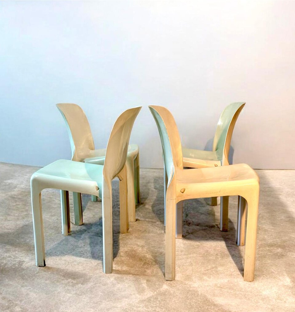 Artemide - Vico Magistretti - Stuhl (4) - Selene - Plastik #1.0