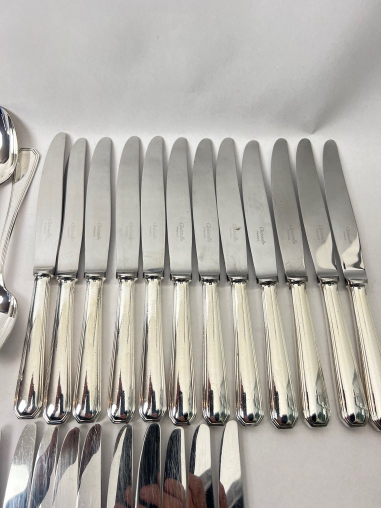 Christofle - Luc Lanel - Servizio di posate (119) - America - Placcato argento - Refined Dining #3.2