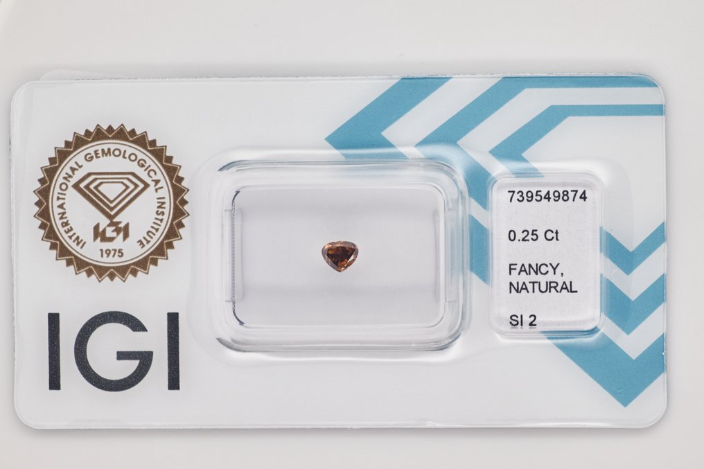 No reserve price - 1 pcs Diamond  (Natural)  - 0.25 ct - Pear - SI2 - International Gemological Institute (IGI) #1.0