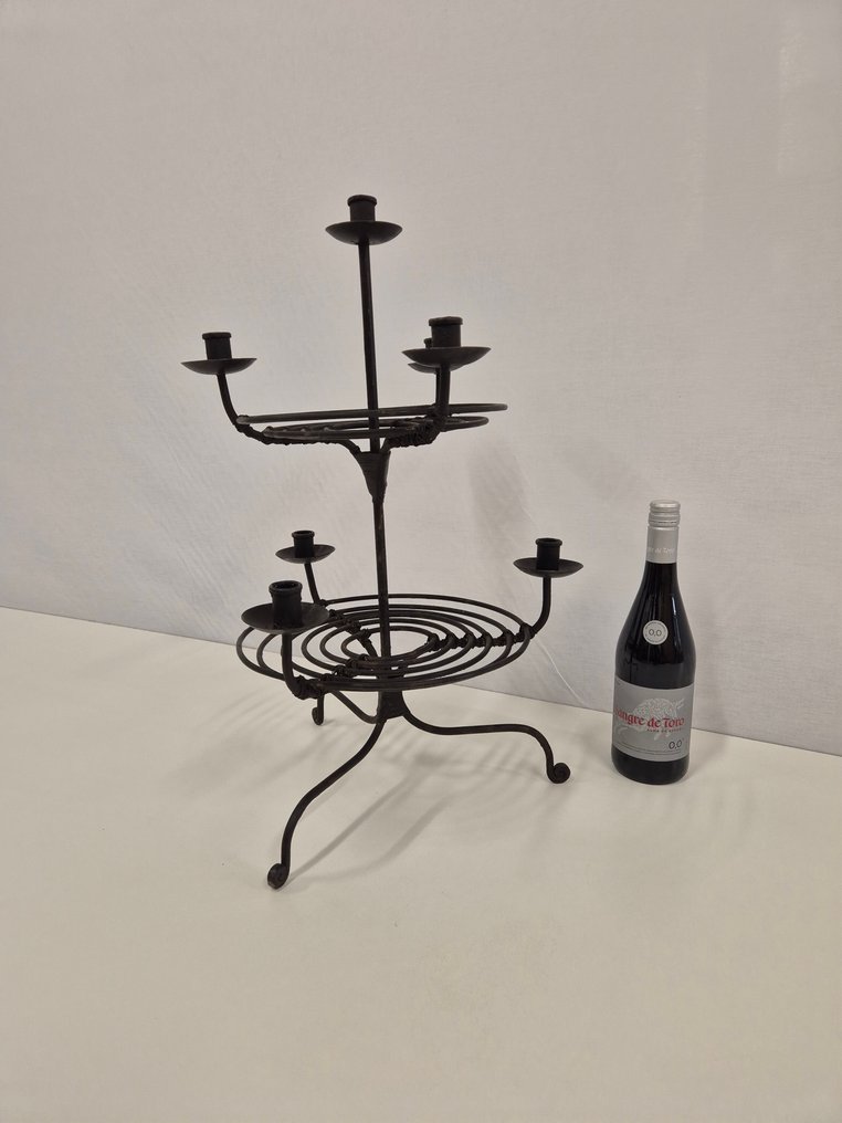 Candlestick - Wrought iron - 7 candle holders #3.2
