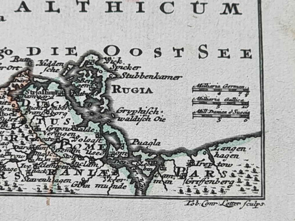 Dinamarca - Mappa; Tobias Conrad Lotter (1717-1777) - Lobeck Tobias (notizie 1730-1750) - "Regnum Daniae" - 1721-1750 #2.1