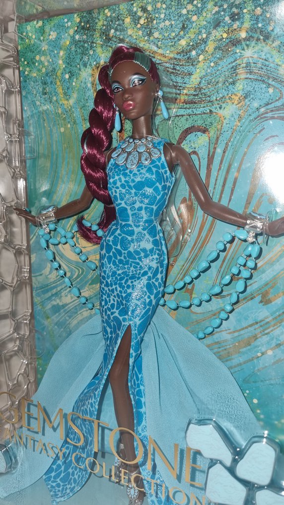 Mattel  - Bambola Barbie Barbie Gemstone Fantasy Turquoise Gold Label  mattel - 2020+ #4.3