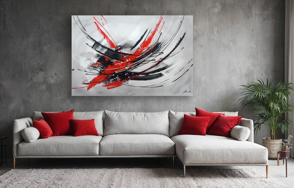 Monika Spiewak - Abstract - XXL - Oil Painting Stretched On The Frame - Ready To Hang - 1/1 Unique Piece #1.0