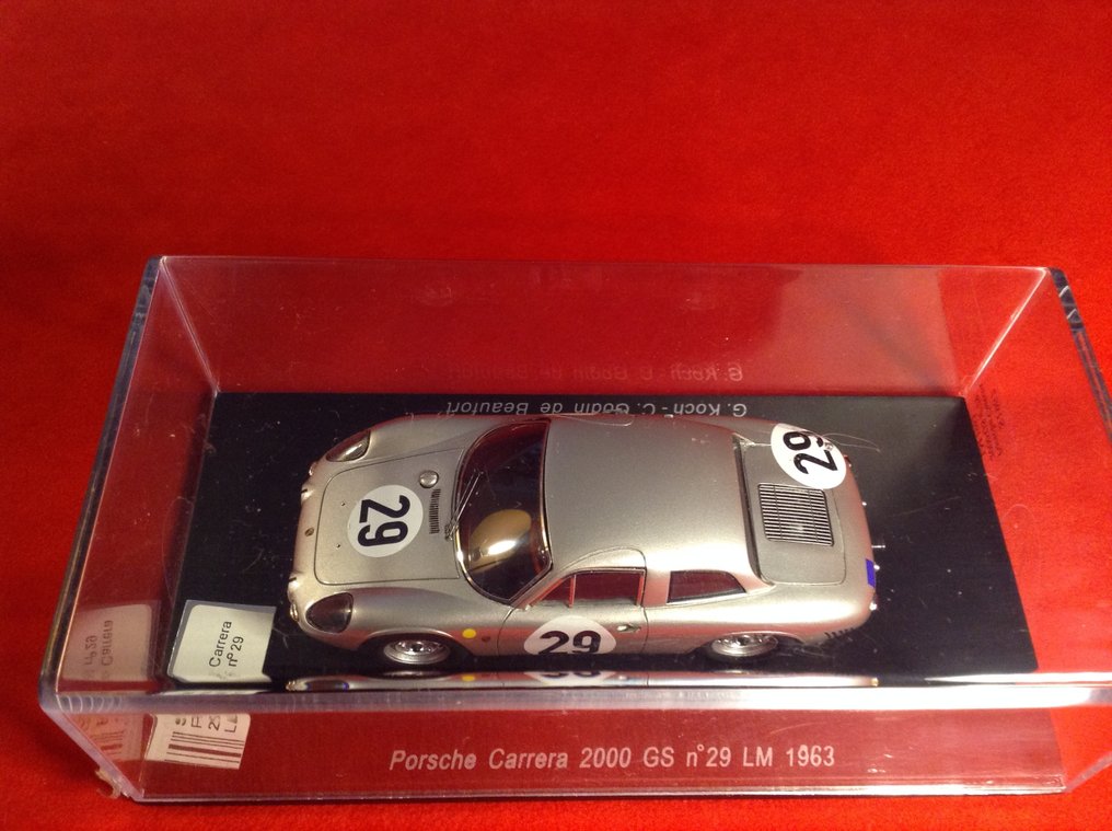 Spark 1:43 - 模型赛车 - ref. #S1967 Porsche 356 B 2000 GS Carrera GT Le Mans 1963 #29 Koch/Godin de Beaufort - 优质限量版,如今难得一见 #1.0
