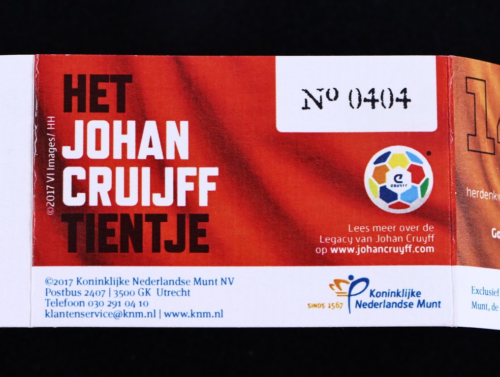 Netherlands. 10 Euro 2017 "Johan Cruijff" Proof #4.3