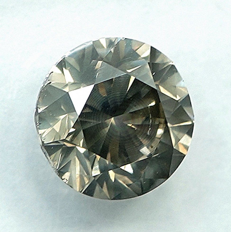1 pcs 鑽石  (天然彩色)  - 1.00 ct - 圓形 - Fancy intense 淡灰色 黃色 - I1 - 國際寶石學院（International Gemological Institute (IGI)） #2.1
