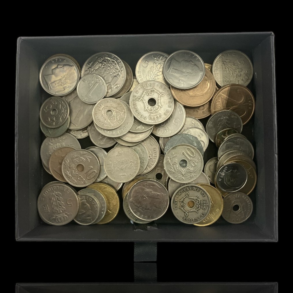 België. Lote de 76 Moedas da Bélgica, Várias datas, Vários Metais Varias datas (Zonder minimumprijs) #1.0