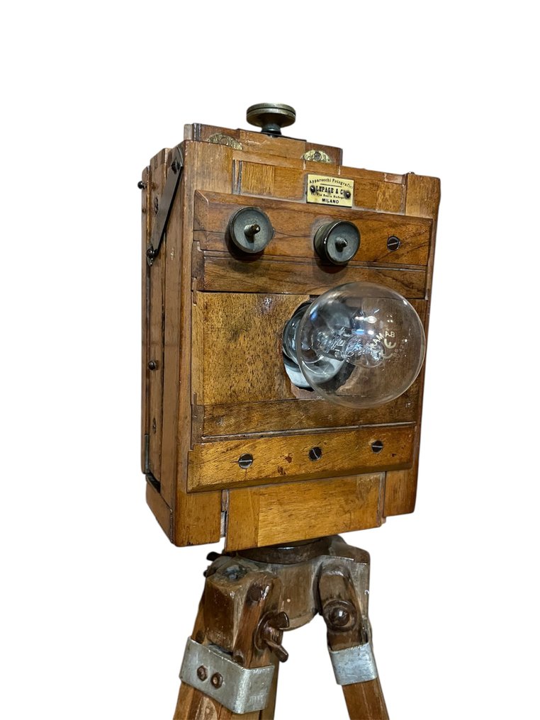 Lepage & C. - Φωτιστικό δαπέδου (2) - Ξύλο, Ορείχαλκος, Κεραμικό, Μέταλλο - Ανακτηθέν #4.3