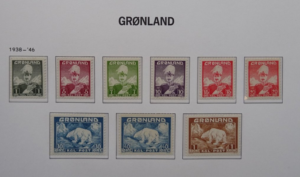 Gronelândia 1938/2002 - Coleção quase completa no álbum DAVO LX nº I. #4.3