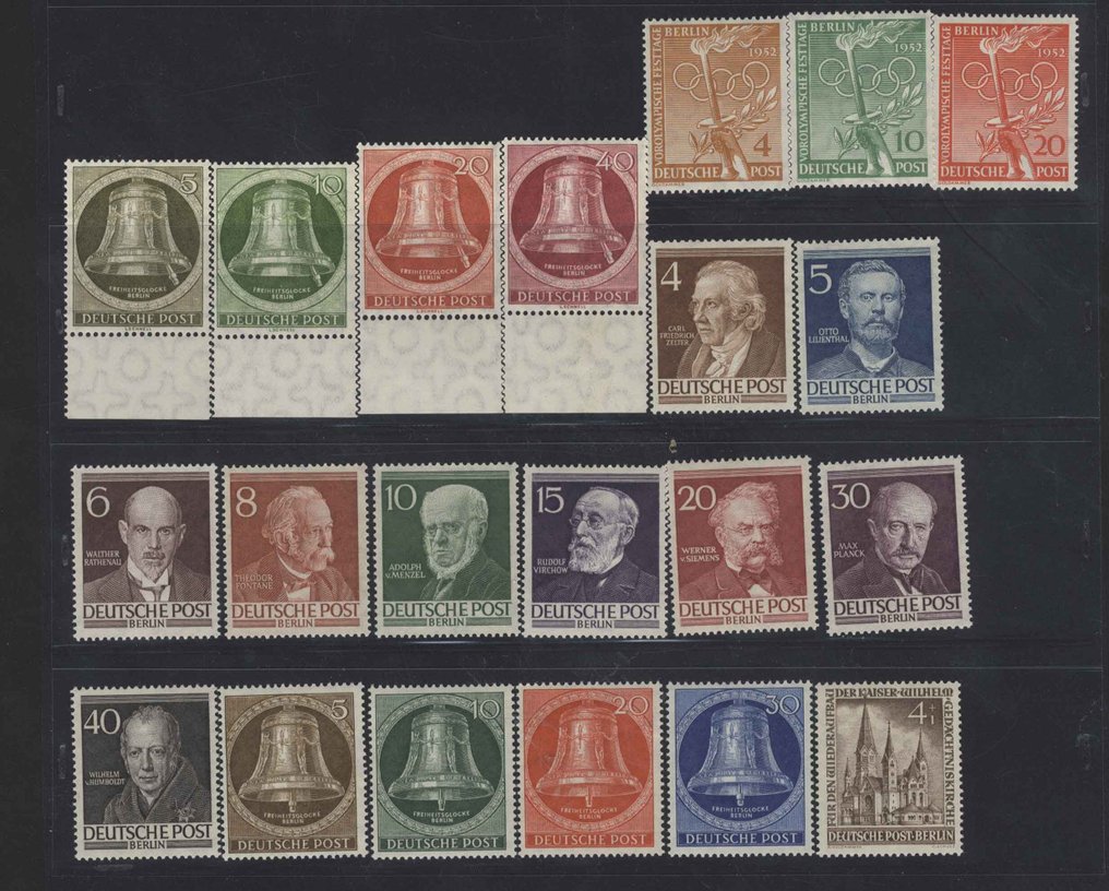 Berlin  - Berlin lot of better issues with certified Berlin overprints, mint never hinged. #2.1