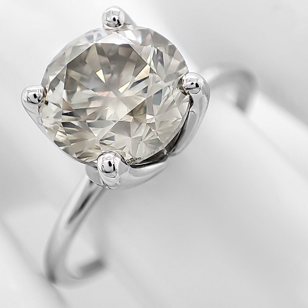 沒有保留價 - 戒指 - 14 克拉 白金 -  2.53ct. tw. 鉆石 (天然彩色) - IGI 证书 #1.0