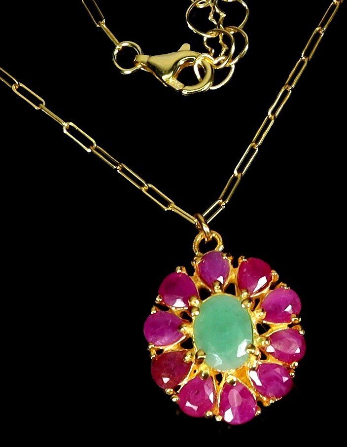 Bez ceny minimalnej
- Naszyjnik z wisiorkiem Srebro Szmaragd - Ruby #1.0