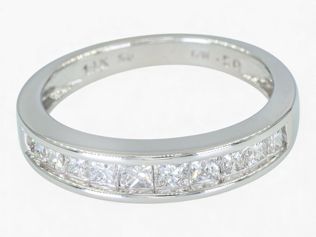 χωρίς τιμή ασφαλείας - Δαχτυλίδι - 14 καράτια HRD, Λευκός χρυσός -  0.50ct. tw. Διαμάντι (Φυσικό) #3.2