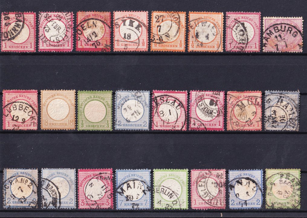 德意志帝國  - 经典精选“胸甲”，带有良好印章的插卡。 #1.0