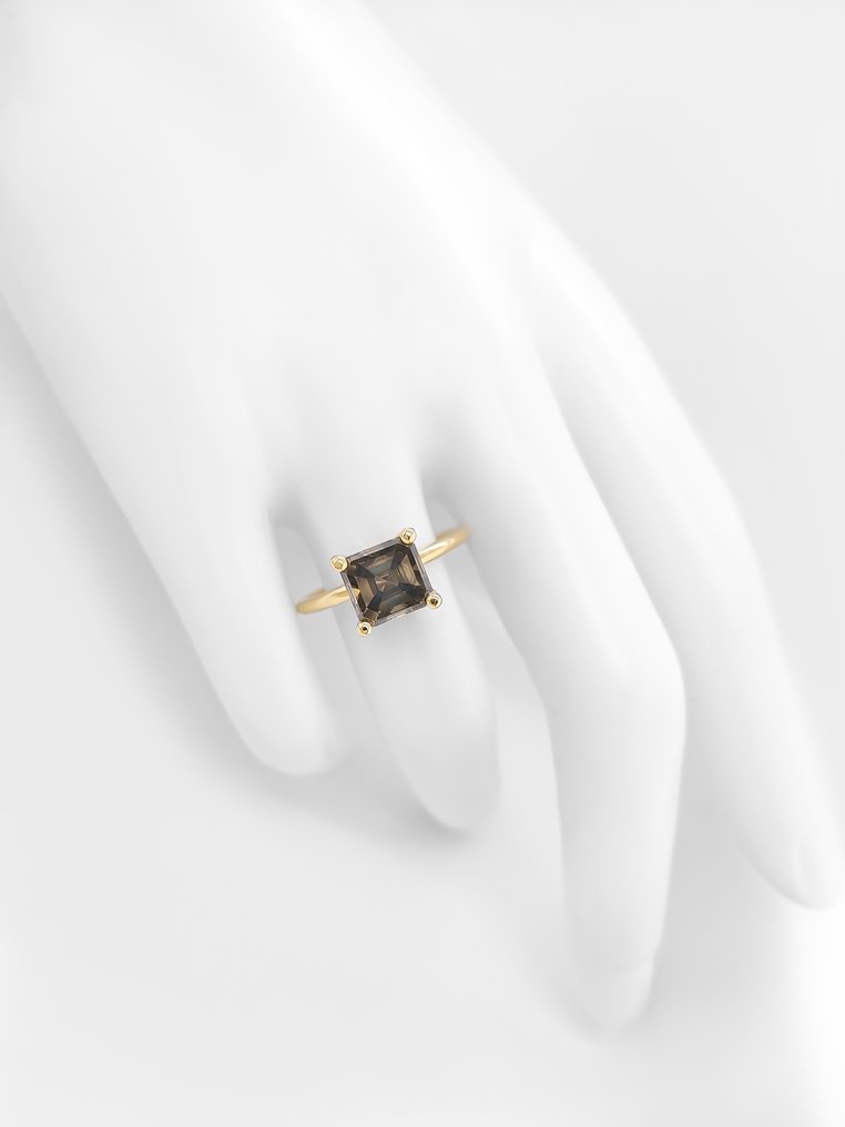 Sans prix de réserve - Bague - 14 carats Or jaune -  2.29ct. tw. Diamant (Couleur naturelle) - Certificat IGI #4.3
