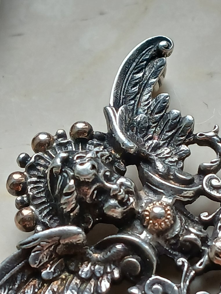 Victoria,con Meravigliosa Chatelaine filigrana Argento 900 e oro 14 kt - 1850-1900 #4.3