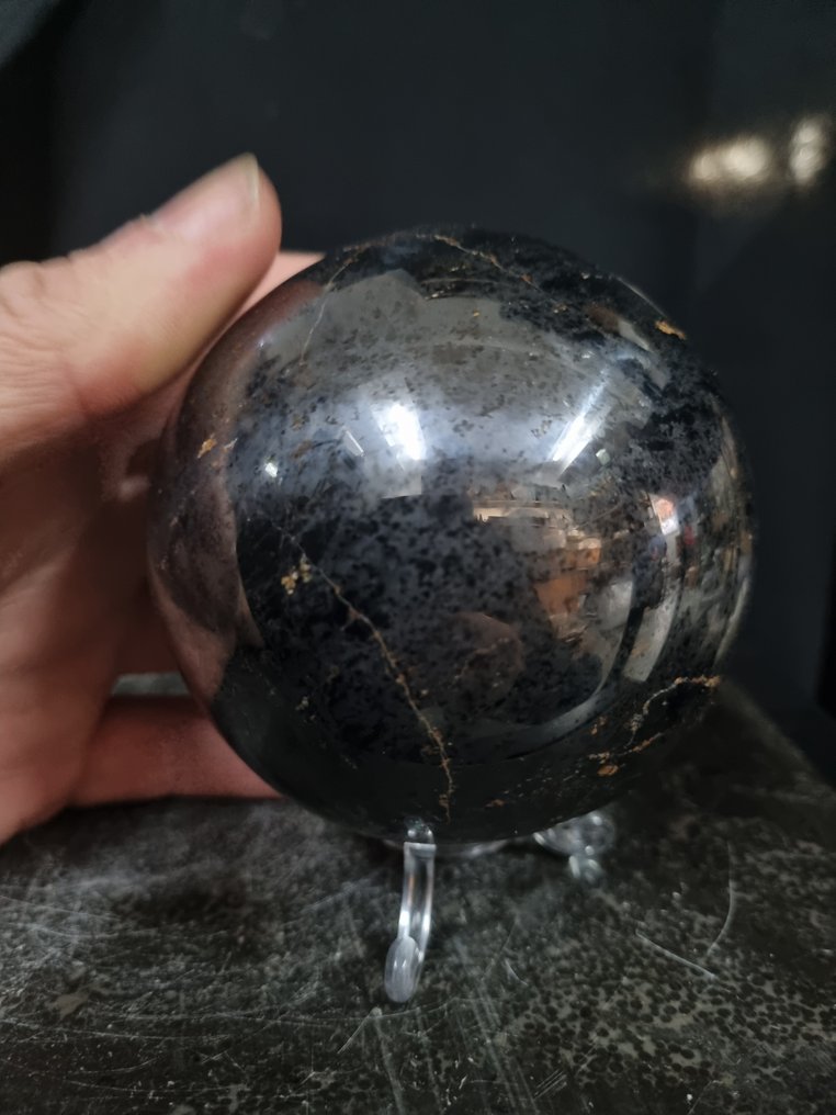 Seltene große Hematitkugel Heilsphäre - Höhe: 88 mm- 1796 g #3.2