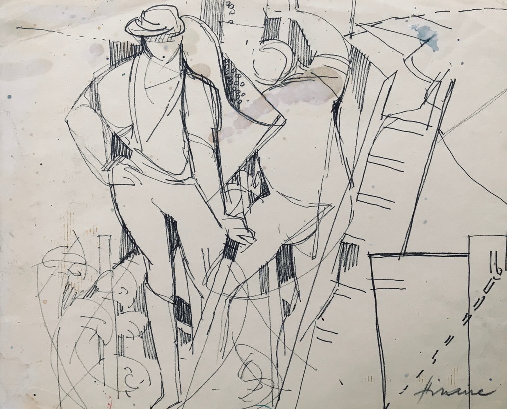 Camille Hilaire (1916-2004) - Les vendangeurs - Dessin original signé #1.0