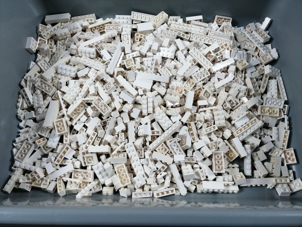LEGO - geen serie - 02 Partij van 1000 witte bouwstenen - 1980-1990 #1.0