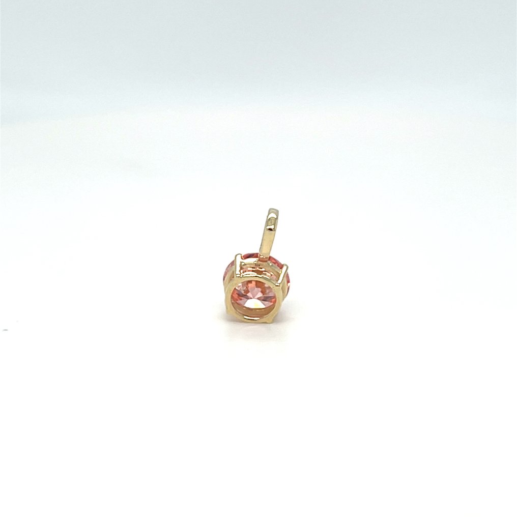 Nincs minimálár - Függő - 14 kt. Sárga arany - 1.19ct. tw. Rózsaszín Gyémánt (Laboratóriumban előállított fancy színű gyémánt) #2.1