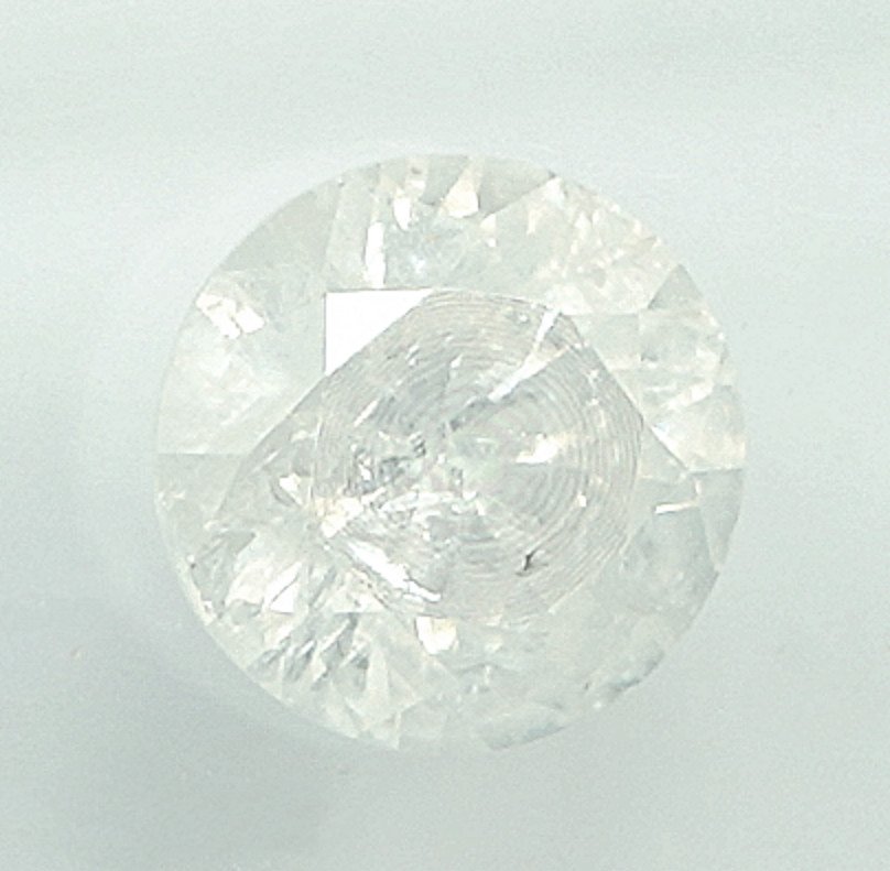 Sem preço de reserva - 1 pcs Diamante (Natural) - 0.48 ct - Redondo - H - I3 - Gem Report Antwerp (GRA) #1.0