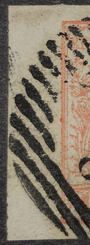 Austria 1851/1856 - Austria Lombardo Veneto 15 Cent III sheet edge type Sermide Top quality #1.0